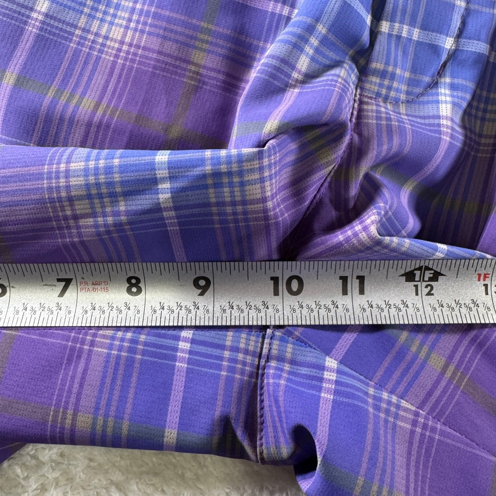 Nike Dri-Fit Golf Tour Performance Dri Fit Purple Blue Plaid Shorts Mens 36x10" - Picture 5 of 8